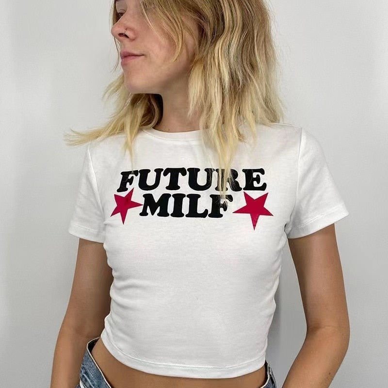 FUTURE MILF Cropped Baby Tee