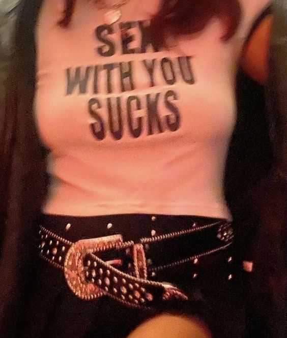 SEX WITH YOU SUCKS Cropped Baby Tee