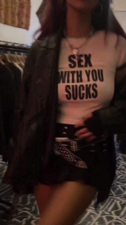 SEX WITH YOU SUCKS Cropped Baby Tee