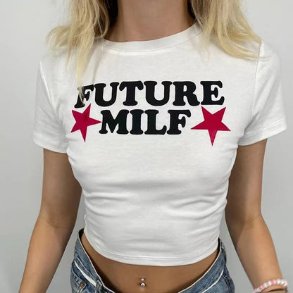 FUTURE MILF Cropped Baby Tee