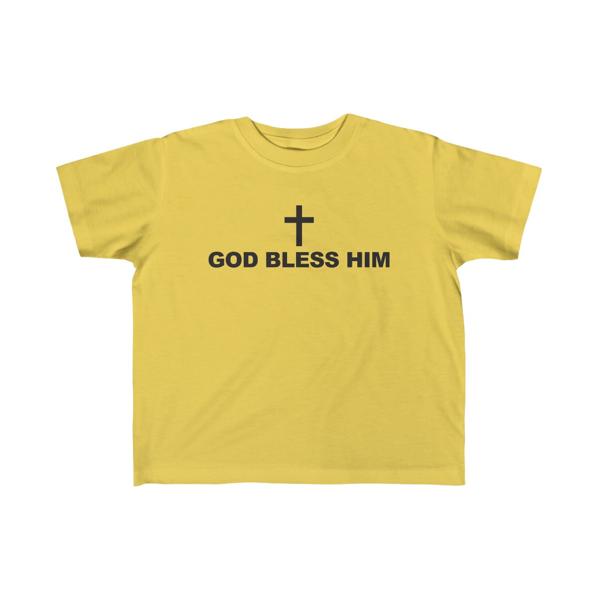 GOD BLESS HIM Cropped Baby Tee