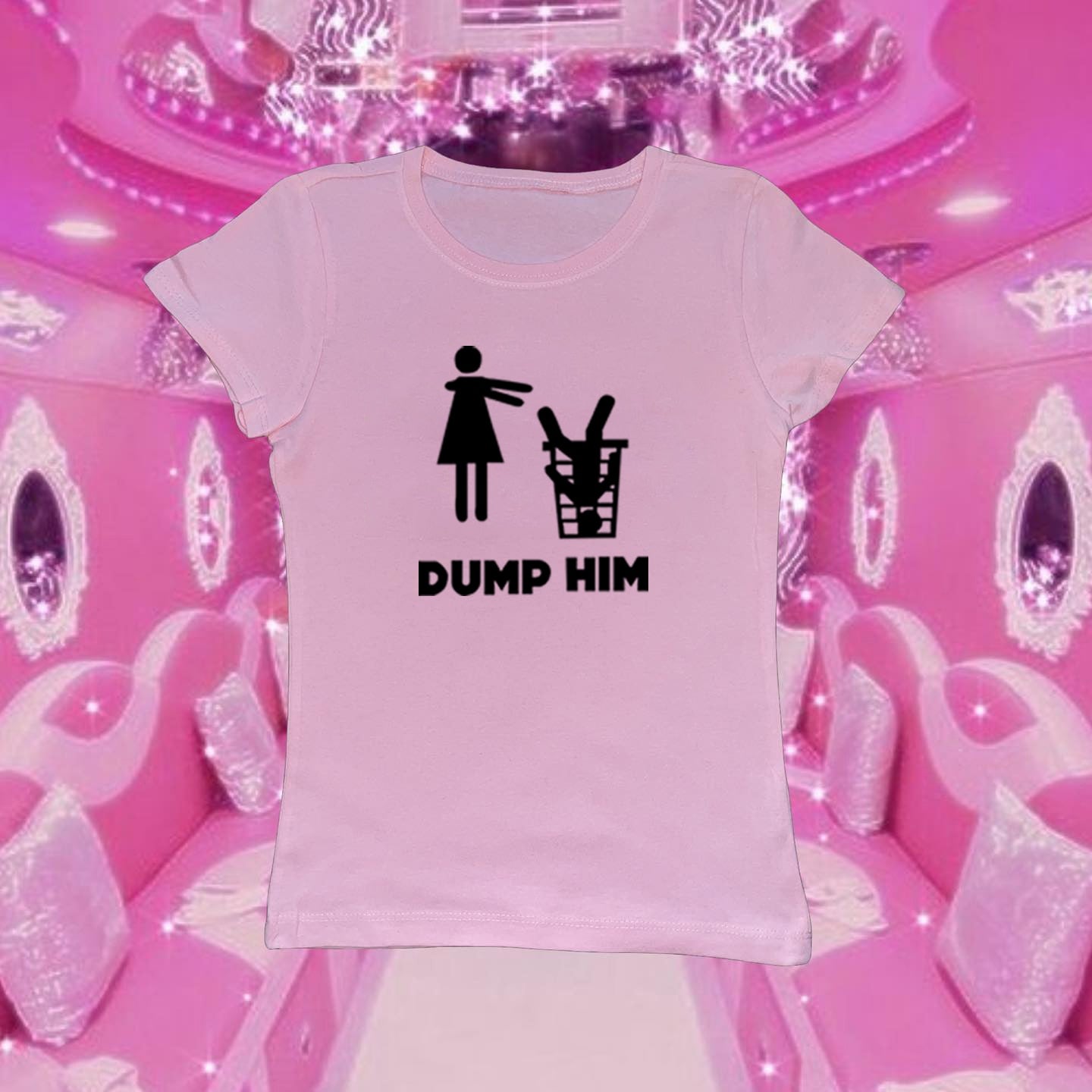 DUMP HIM Graphic Baby Tee