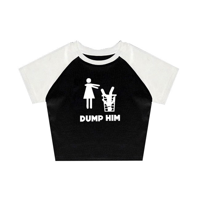 DUMP HIM Graphic Baby Tee