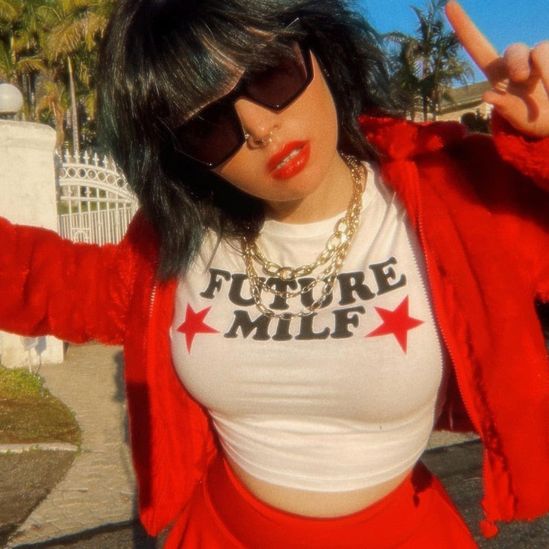 FUTURE MILF Cropped Baby Tee