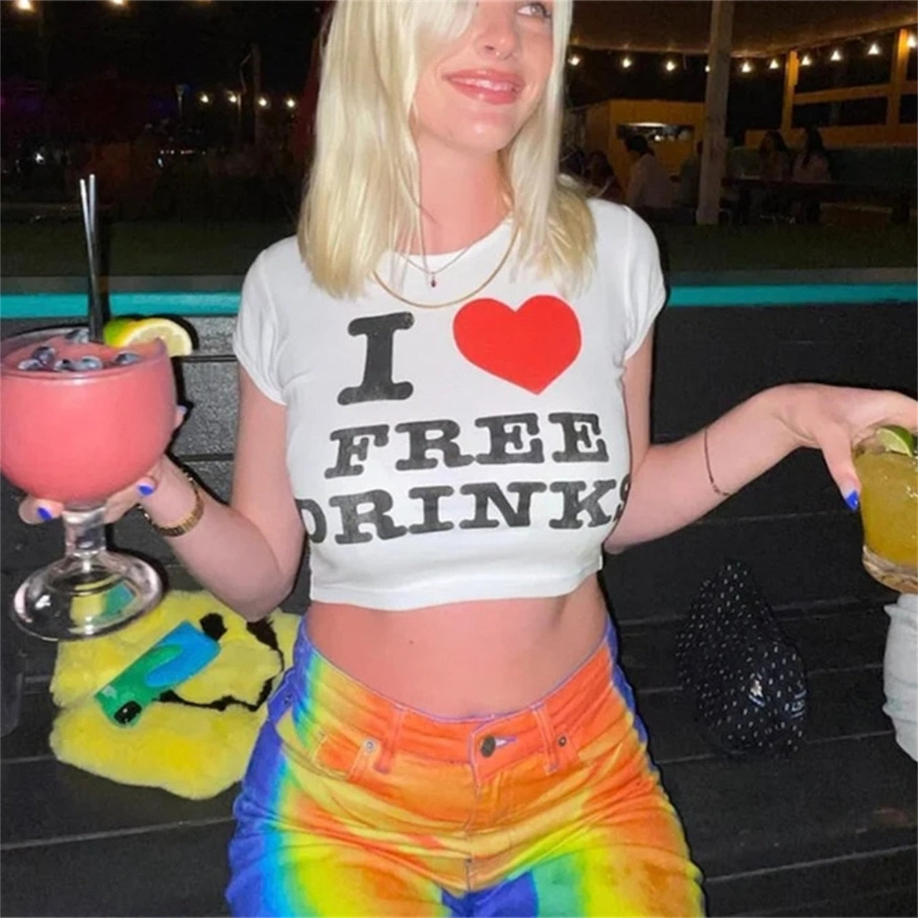 I LOVE FREE DRINKS Baby Tee