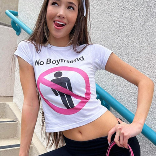 NO BOYFRIEND Baby Tee